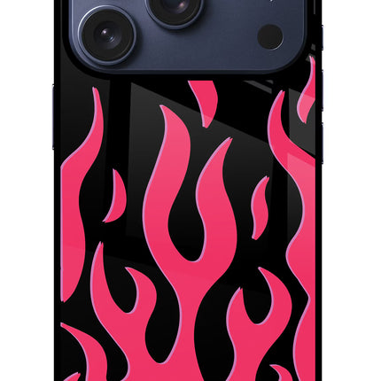 Fire Flames iPhone 17 Pro Glass Case