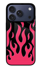 Fire Flames iPhone 17 Pro Glass Case