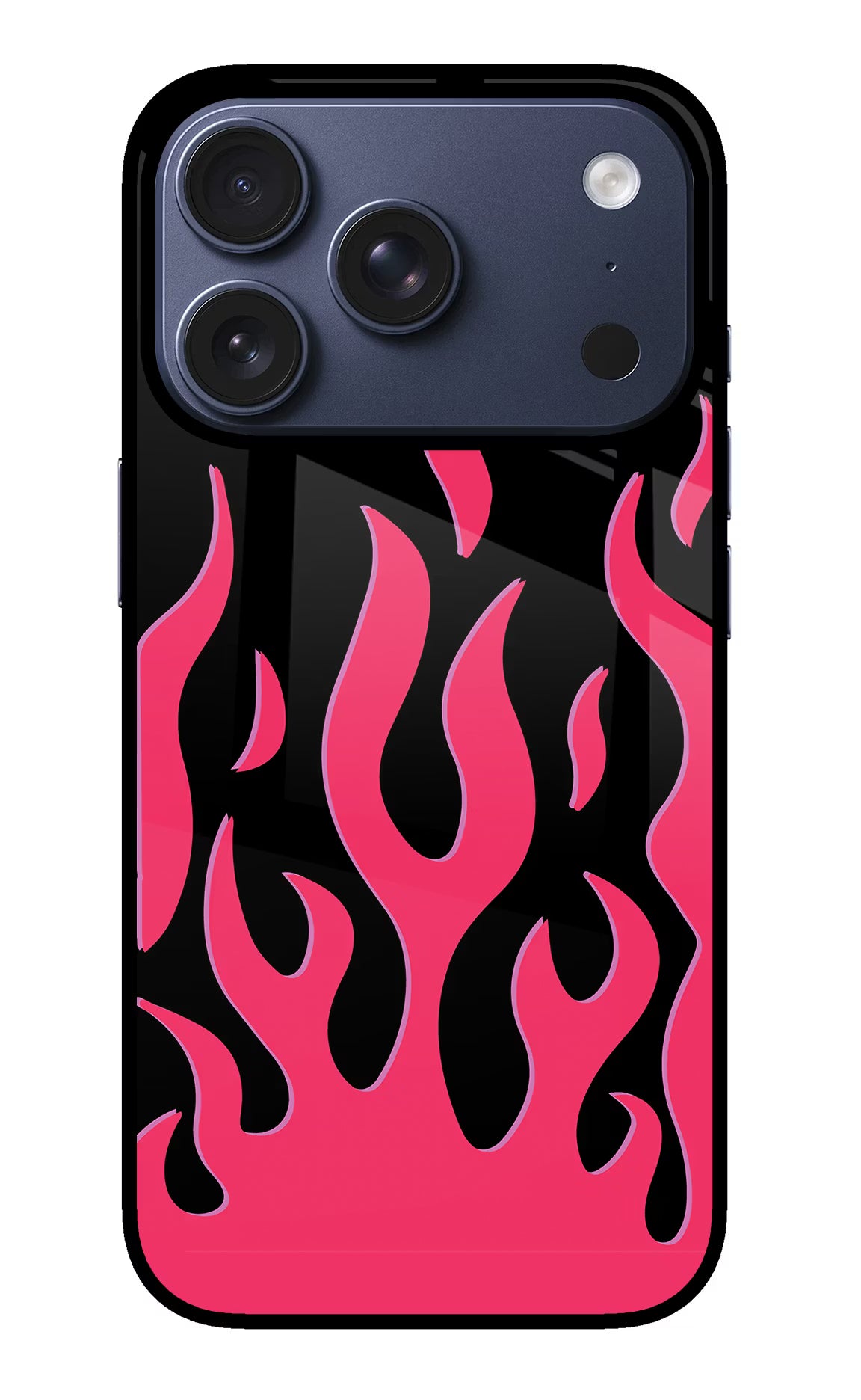Fire Flames iPhone 17 Pro Glass Case Back Cover by Casekaro