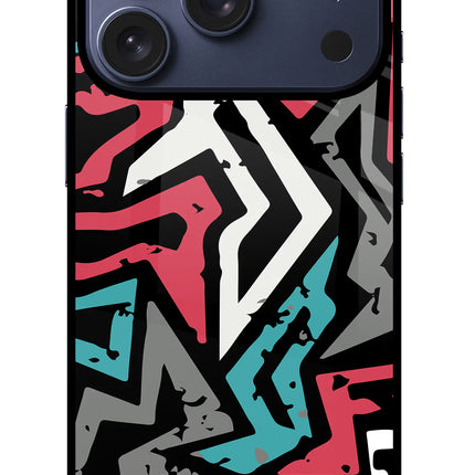 Geometric Graffiti iPhone 17 Pro Glass Case
