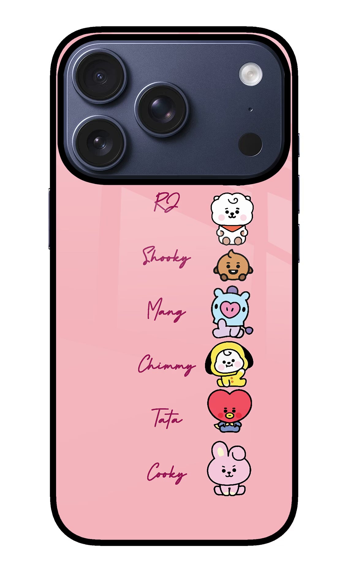 BTS names iPhone 17 Pro Glass Case Back Cover by Casekaro