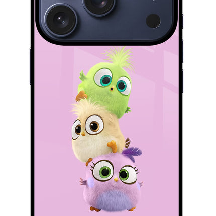 Cute Little Birds iPhone 17 Pro Glass Case