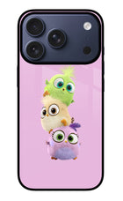 Cute Little Birds iPhone 17 Pro Glass Case