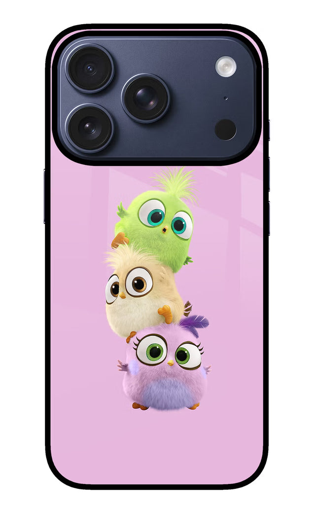 Cute Little Birds iPhone 17 Pro Glass Case