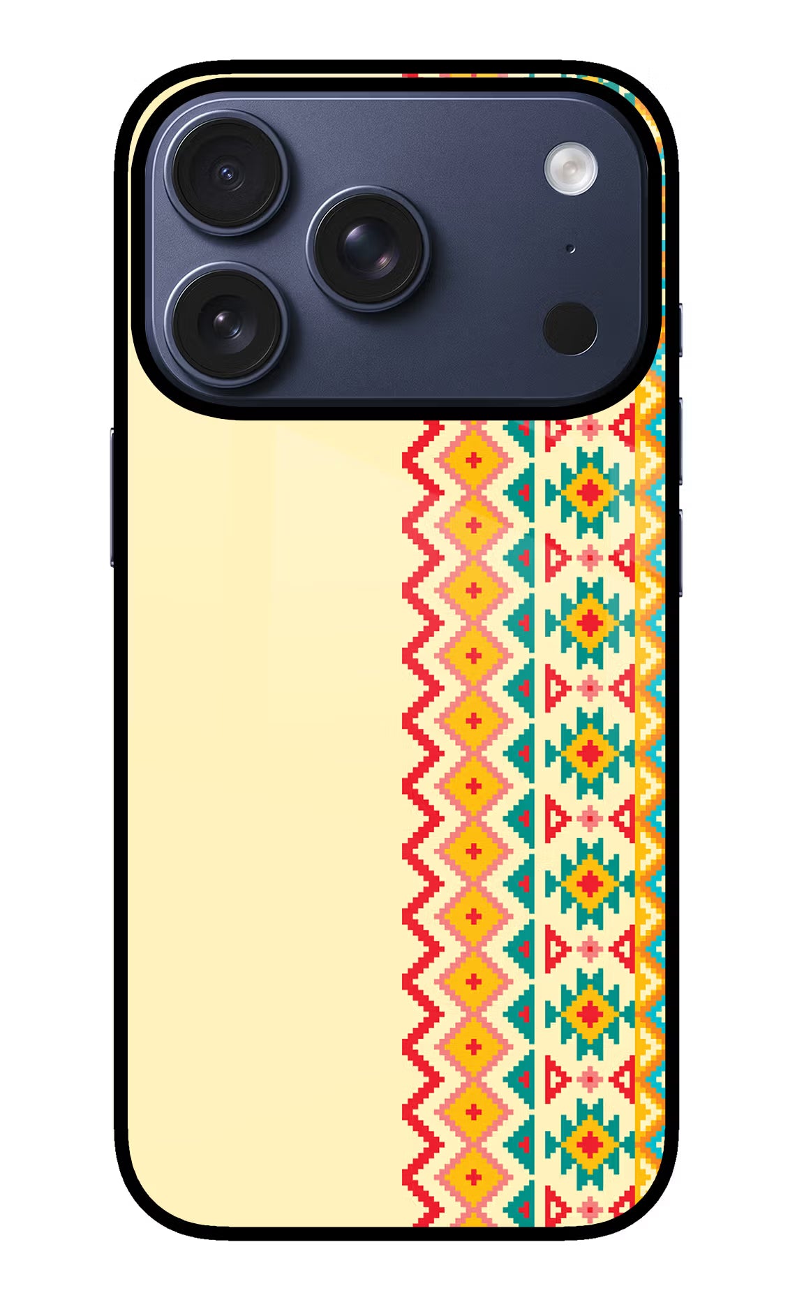 Ethnic Seamless iPhone 17 Pro Glass Case Back Cover by Casekaro
