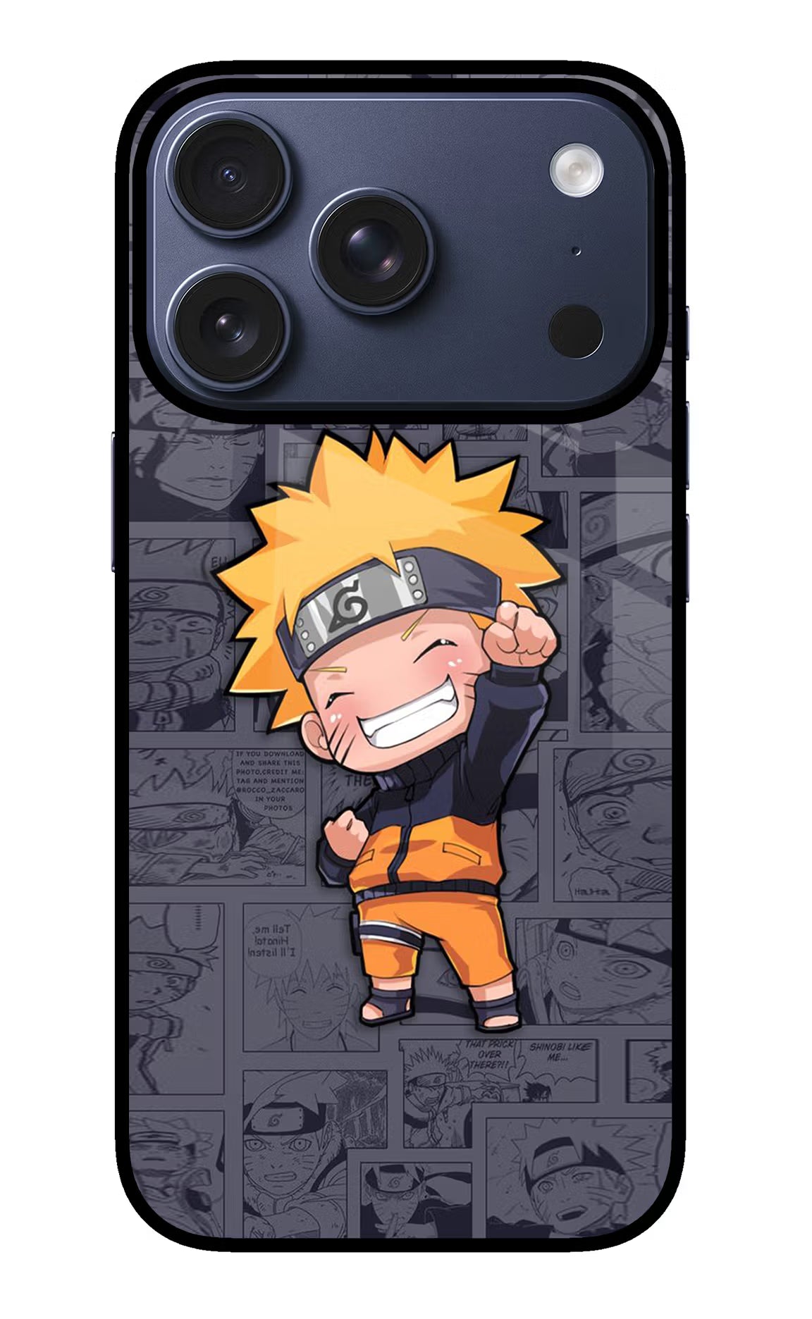 Chota Naruto iPhone 17 Pro Glass Case Back Cover by Casekaro