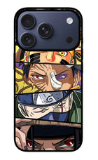 Naruto Character iPhone 17 Pro Glass Case Back Cover by Casekaro