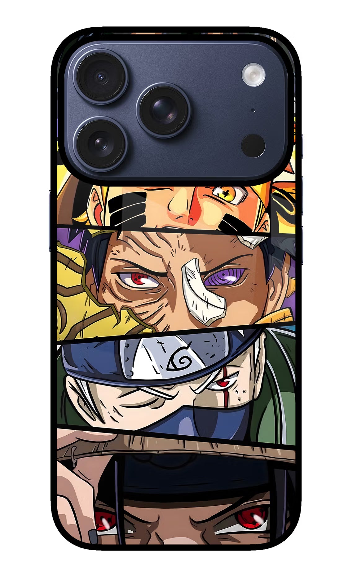 Naruto Character iPhone 17 Pro Glass Case Back Cover by Casekaro