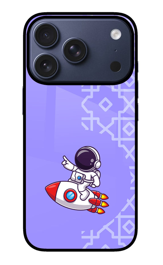 Cute Astronaut iPhone 17 Pro Glass Case