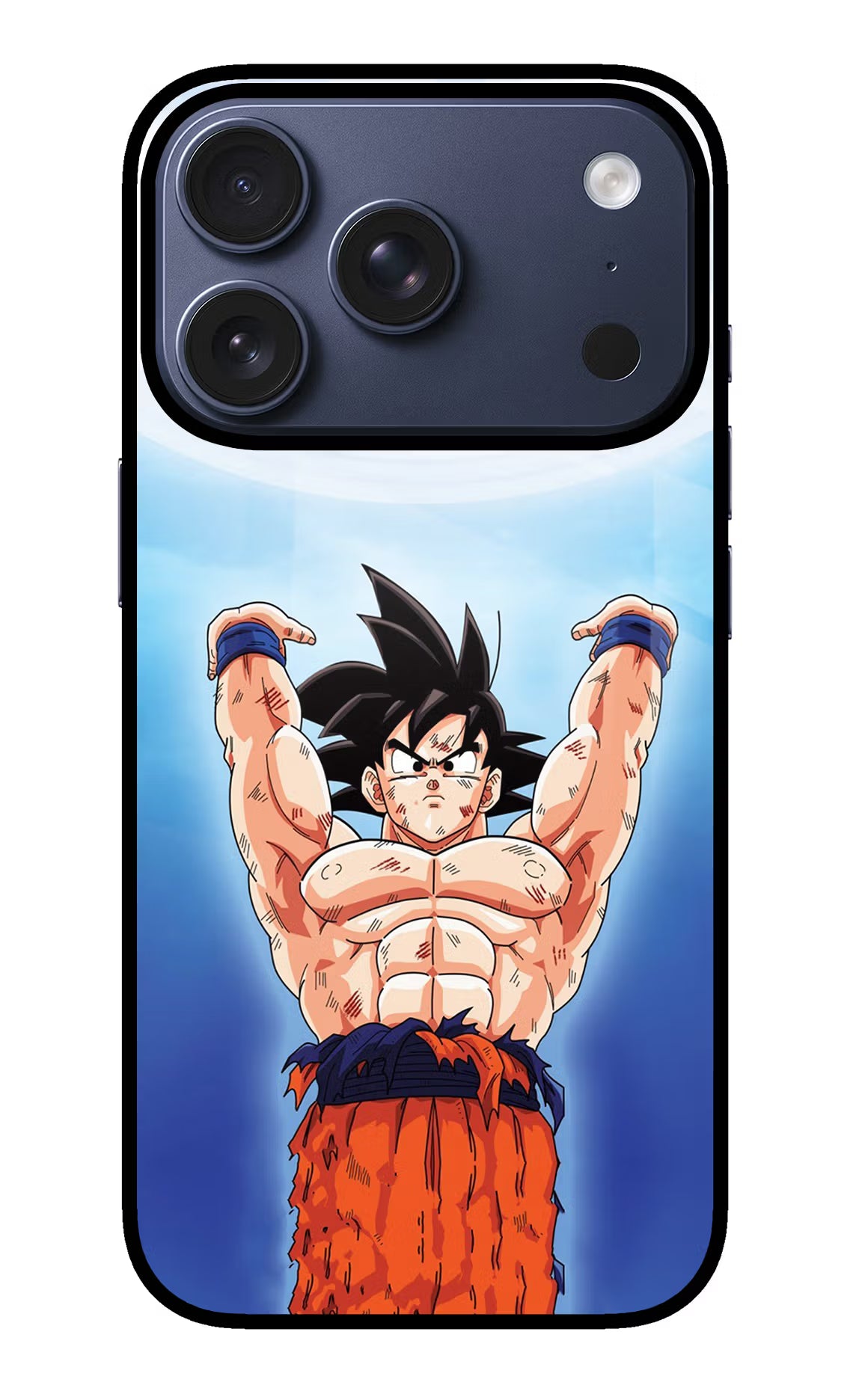 Goku Power iPhone 17 Pro Glass Case Back Cover by Casekaro