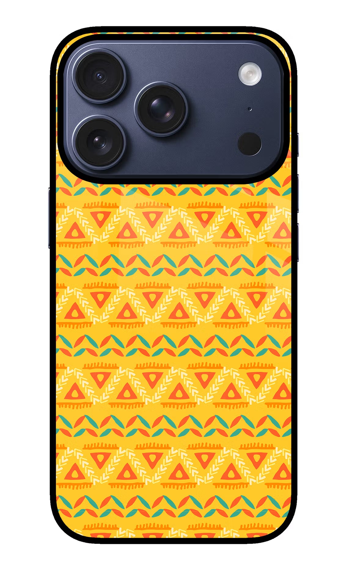 Tribal Pattern iPhone 17 Pro Glass Case Back Cover by Casekaro