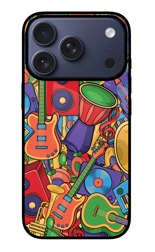 Music Instrument Doodle iPhone 17 Pro Glass Case