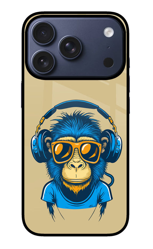 Monkey Headphone iPhone 17 Pro Glass Case