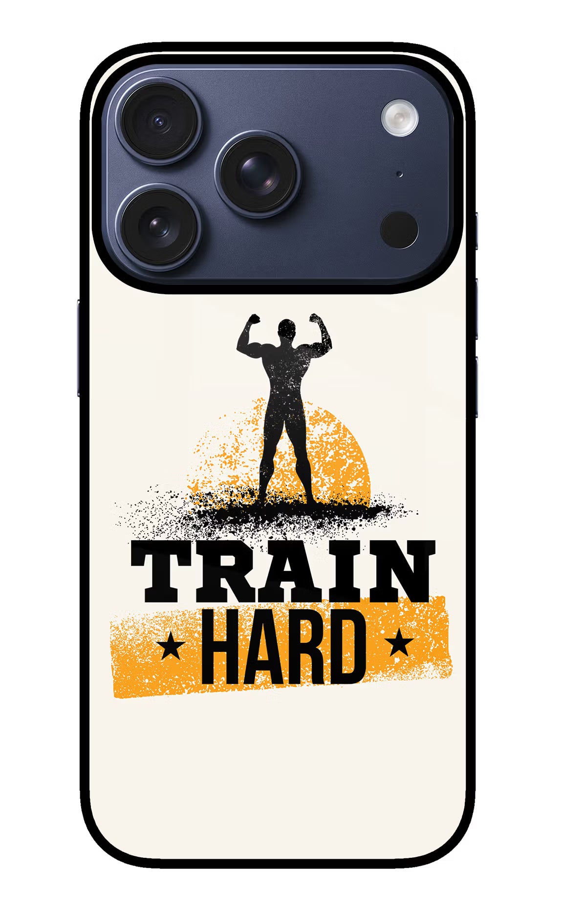 Train Hard iPhone 17 Pro Glass Case Back Cover by Casekaro