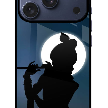 Shri Krishna Silhouette iPhone 17 Pro Glass Case