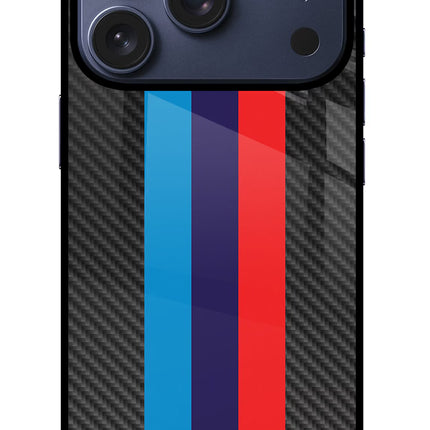 BMW Stripes Pattern iPhone 17 Pro Glass Case