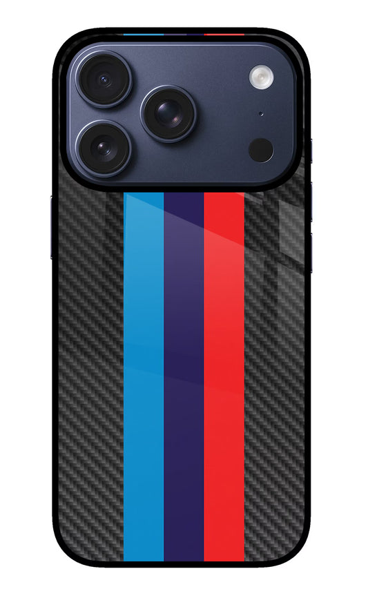 BMW Stripes Pattern iPhone 17 Pro Glass Case