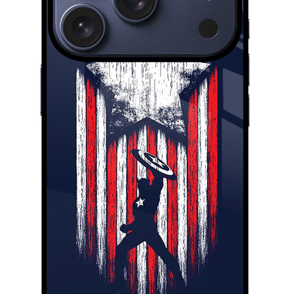 Captain America Marvel Art iPhone 17 Pro Glass Case
