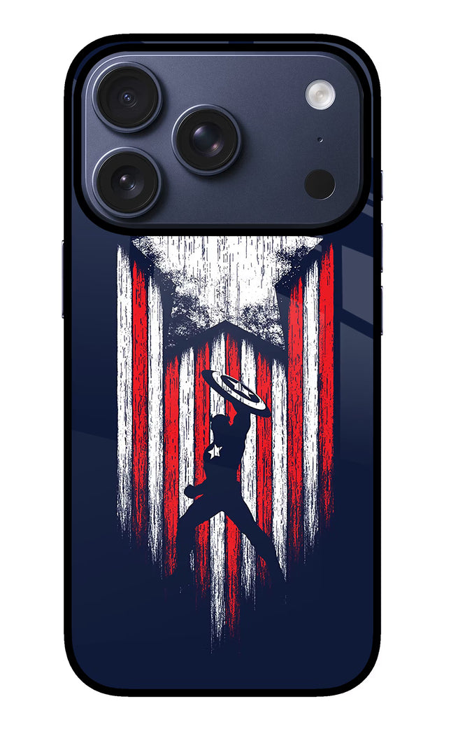 Captain America Marvel Art iPhone 17 Pro Glass Case
