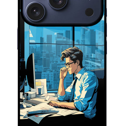 Focused Hustler (AI Generated) iPhone 17 Pro Glass Case
