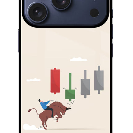 Bull Trading Momentum iPhone 17 Pro Glass Case