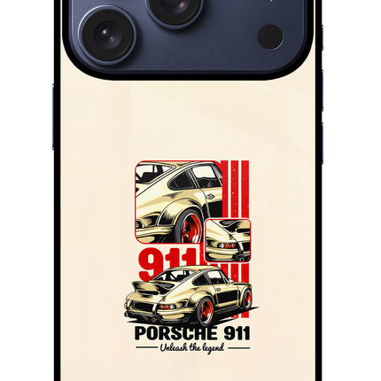 Classic Porsche 911 iPhone 17 Pro Glass Case Back Cover by Casekaro