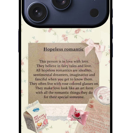 Hopeless Romantic iPhone 17 Pro Glass Case