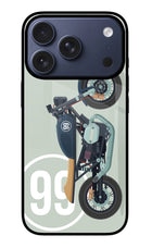Classic Cafe Racer 99 iPhone 17 Pro Glass Case