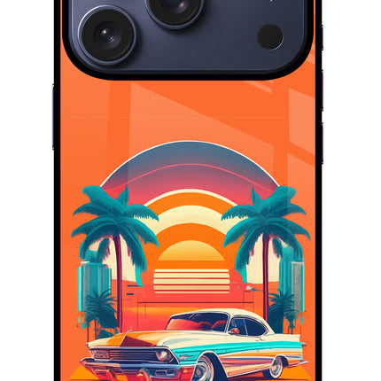 Palm Drive 80s iPhone 17 Pro Glass Case