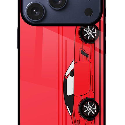 Red Velocity iPhone 17 Pro Glass Case