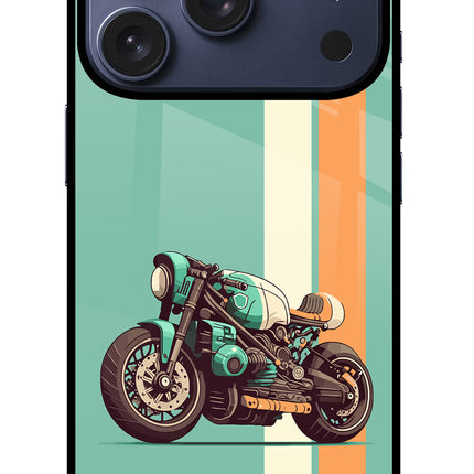 Striped Moto Drift iPhone 17 Pro Glass Case