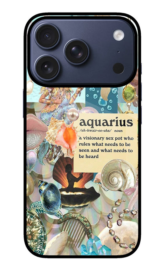 Aquarius Zodiac iPhone 17 Pro Glass Case