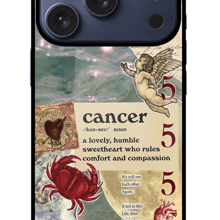 Cancer Zodiac iPhone 17 Pro Glass Case