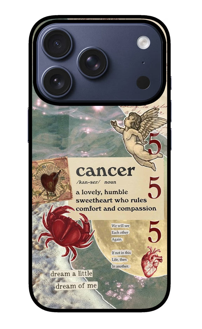 Cancer Zodiac iPhone 17 Pro Glass Case