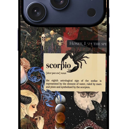Scorpio Zodiac iPhone 17 Pro Glass Case