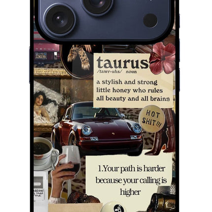Taurus Zodiac iPhone 17 Pro Glass Case