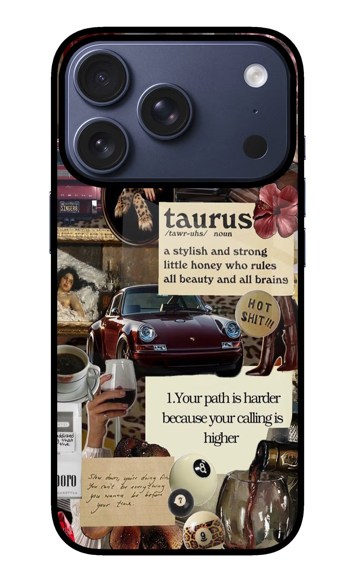 Taurus Zodiac iPhone 17 Pro Glass Case Back Cover by Casekaro