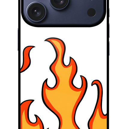 Fired Up – White iPhone 17 Pro Glass Case