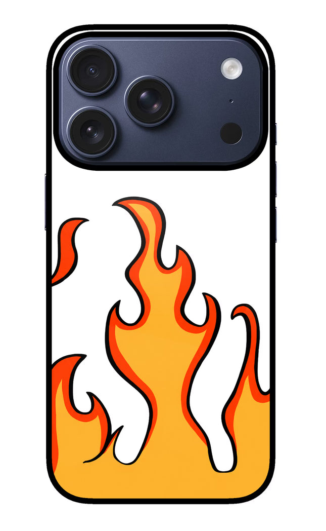 Fired Up – White iPhone 17 Pro Glass Case