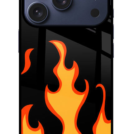 Fired Up – Black iPhone 17 Pro Glass Case