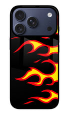 Side Sweep Flames iPhone 17 Pro Glass Case