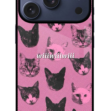 Pink Cats iPhone 17 Pro Glass Case