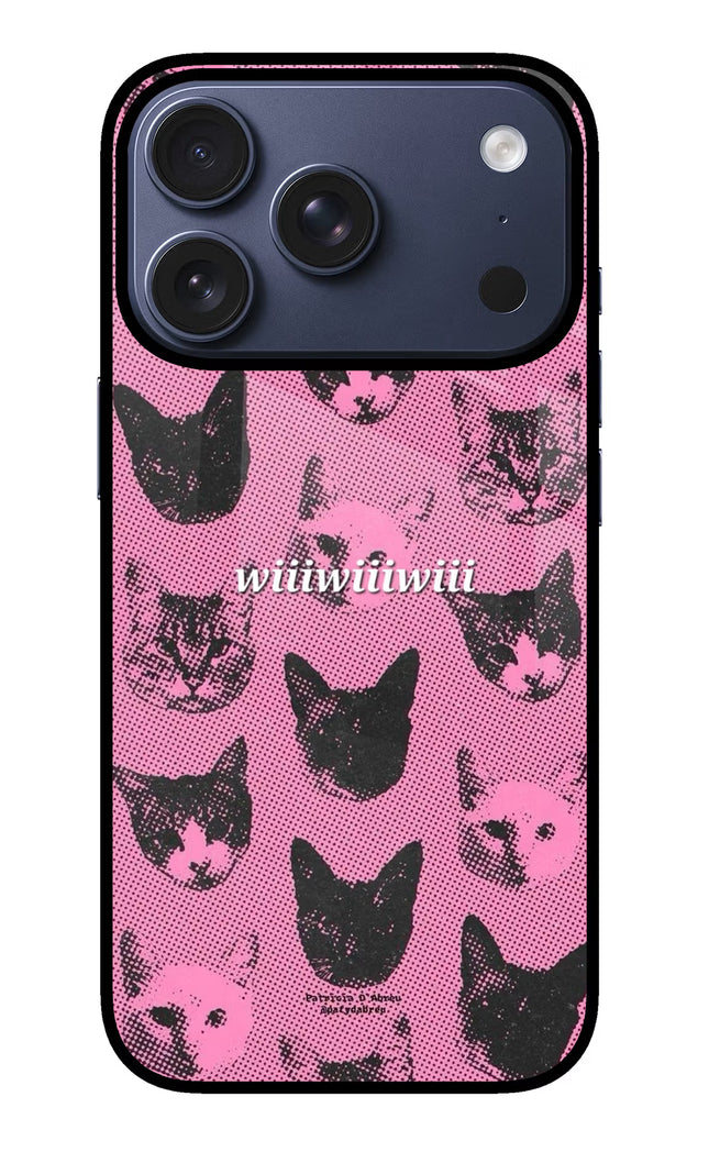 Pink Cats iPhone 17 Pro Glass Case
