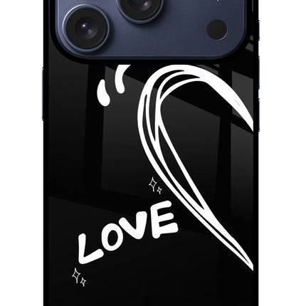 Love Line iPhone 17 Pro Glass Case Back Cover by Casekaro