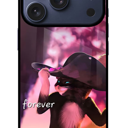 Forever Cat iPhone 17 Pro Glass Case