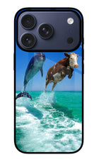Dolphin vs Cow iPhone 17 Pro Glass Case