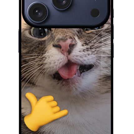 Silly Cat Call iPhone 17 Pro Glass Case