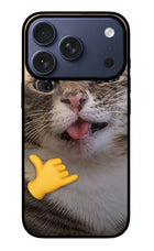 Silly Cat Call iPhone 17 Pro Glass Case