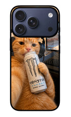 Gamer Cat Energy iPhone 17 Pro Glass Case