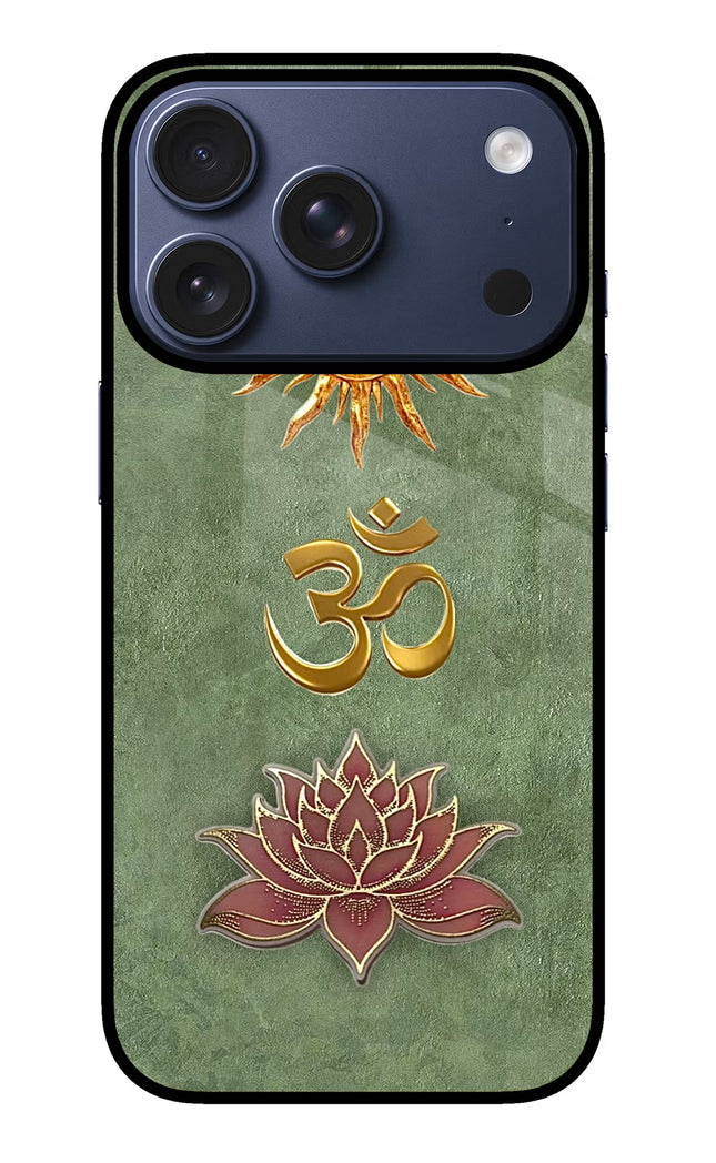 Om & Lotus iPhone 17 Pro Glass Case